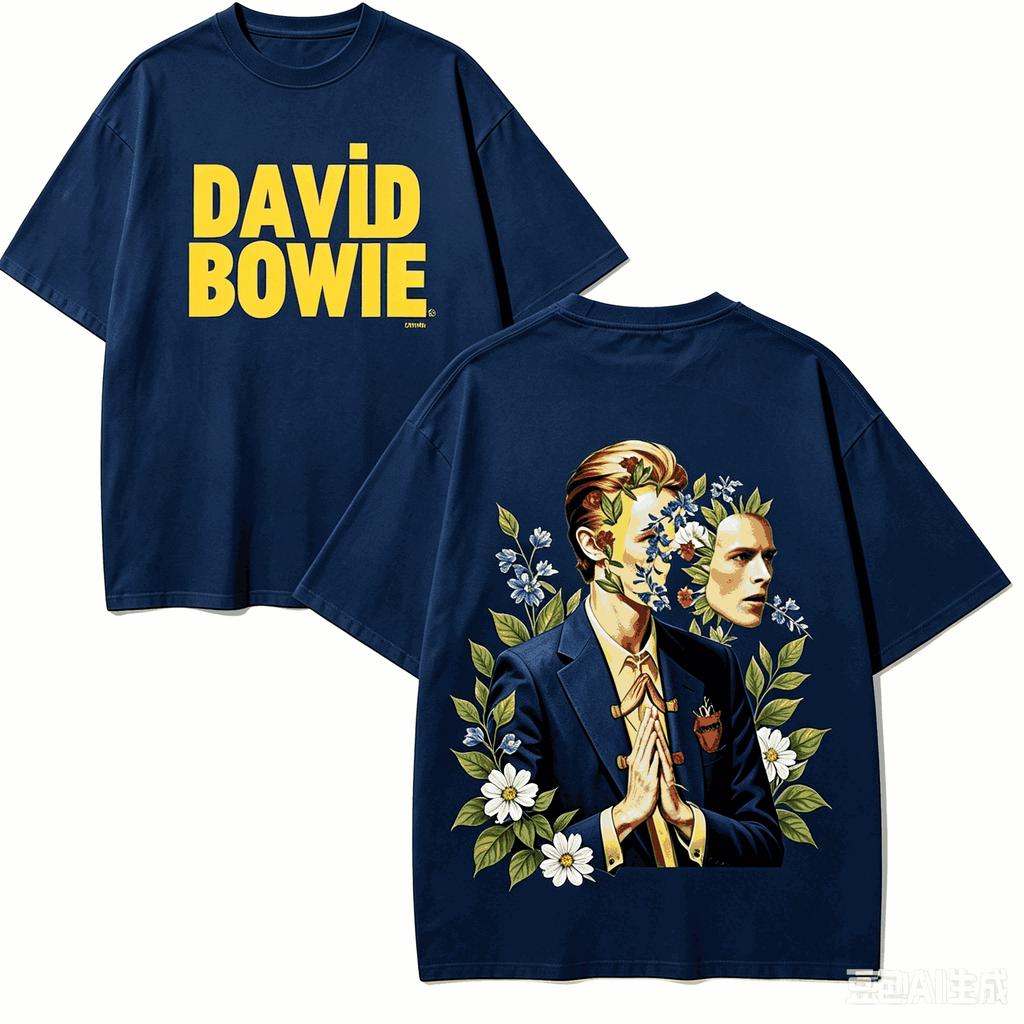 David Bowie Maglietta Regalo per Fan Unisex Unisex Harajuku Oversize Unisex Manica Corta Streetwear Alta Qualità Comoda Classica