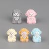 New 5Pcs Cute Mini Resin Sheep Figurines Soft Pastel Colors Lovely Details For Desktop Fairy Garden Decor
