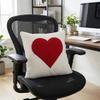 Soft Valentine Heart Pattern Pillowcase Embroidery Decorative Tufted Cushion Case 45CM Square Throw Pillow Cover Bedroom