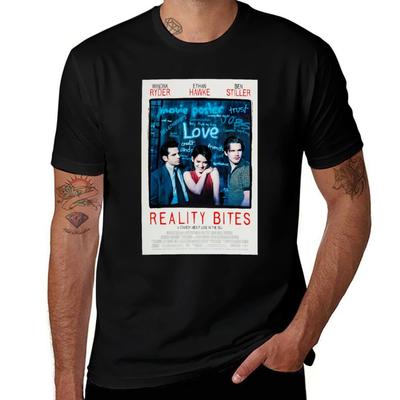 Reality Bites Poster Winona Ryder, Ethan Hawke 90s Movie T-Shirt Anime Tshirt Man T Shirts for Men T Shirts Cotton 100% T-Shirt