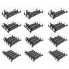 Refrigerator Drink Row Rack, Spring Loaded Shelf Feed Rack with Metal Rails and Clear Dividers for Bottle Display