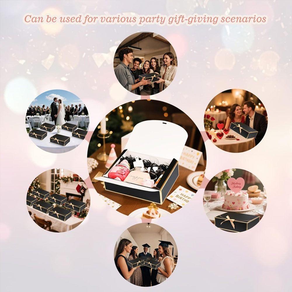 2Pcs Paper Gift Boxes with Lids Bridesmaid Box Elegant Proposal Gift Box  for Wedding Birthday Party