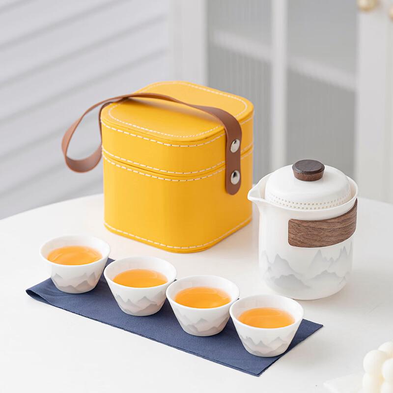 Chinese Ink Wash Ceramic Travel Tea Set