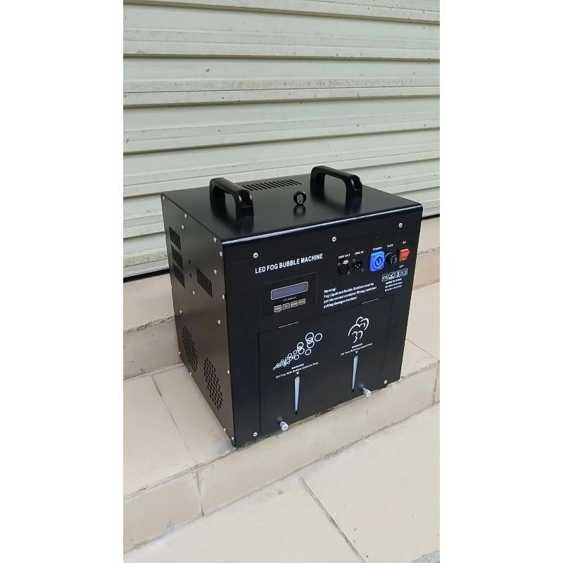 2 Holes Compact LED Smoke Bubble Machine - EU Plug 1500W DMX Supported for Wedding Party Stage