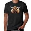 T-shirt Vache des Highlands en Bois séchage rapide Chemisier chemise d'entraînement homme