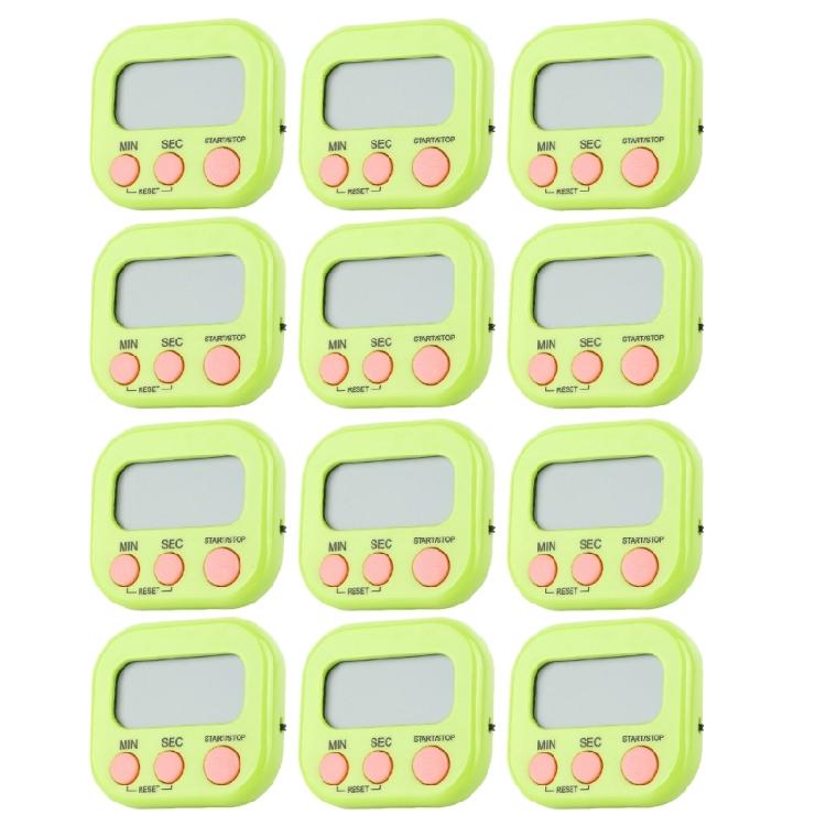 Household Magnetic Countdowns Timer Set, 12 Pack Digital Kitchen Timers with LCD Readout for Cooking Baking and Time Tracking