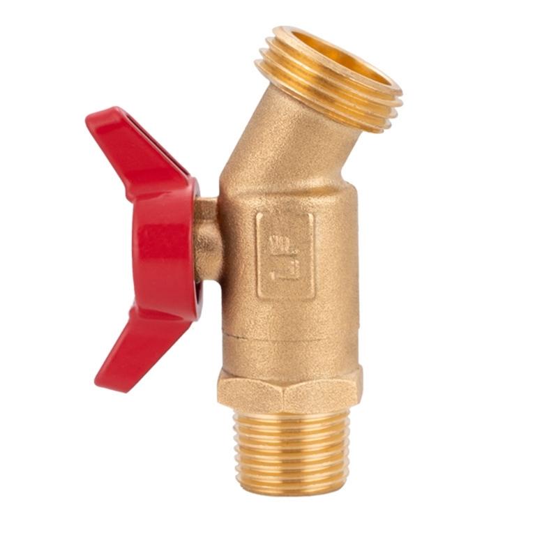 Heavy Duty Brass Faucet Weather Resistant Brass Spigot 1/2 Inch NPT Male to 3/4 Inch GHT Male for Garden Hose Use