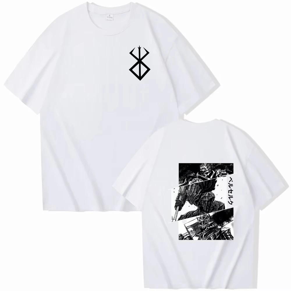 2025 Anime Berserk Tshirt Summer Men Women Cotton Oversized Short Sleeve T Shirt Print T-shirt Tops 2024 Tee Trend Fans Clothes