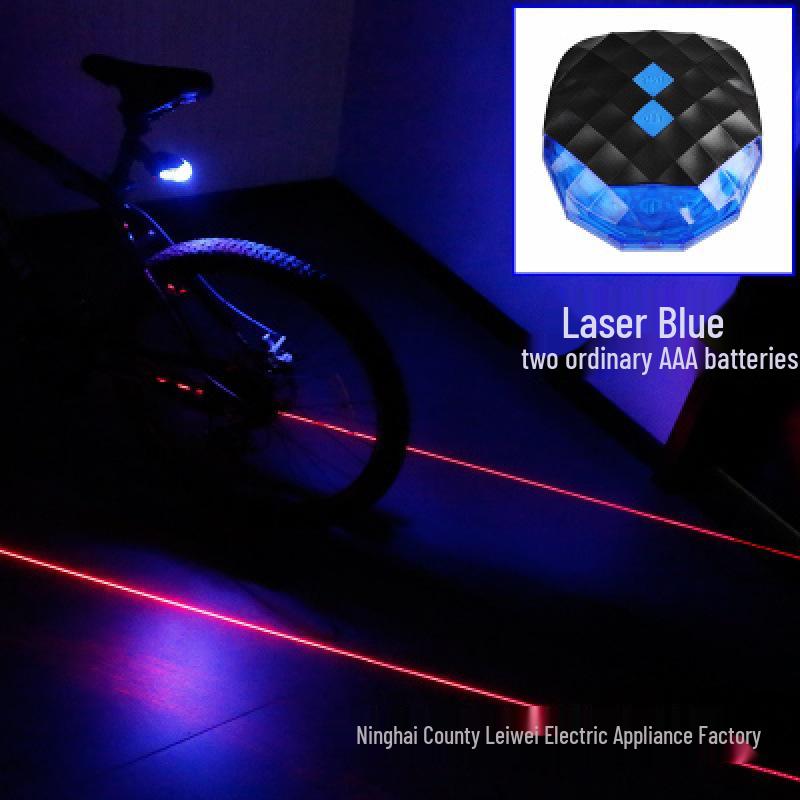 5-LED Laser Tail Light for Mountain Bike - Cycling Safety Accessory (No Packaging/Battery)
