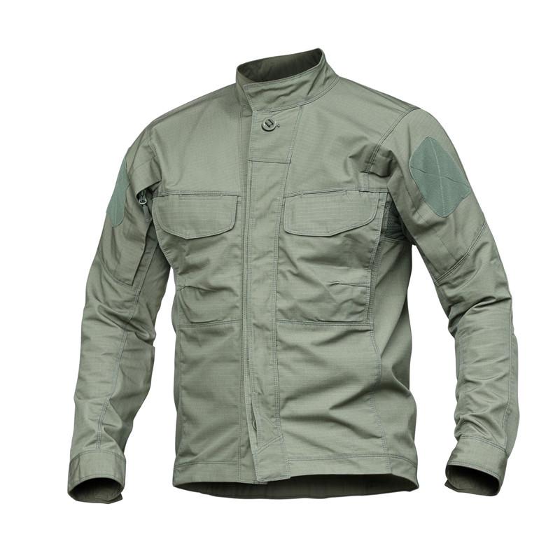 Jachetă Tactică Impermeabilă pentru Bărbați - Guler Înalt, Rezistentă la Uzură, Ideală pentru Activități în Aer Liber Primăvara/Toamna.