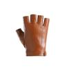 Women's Perforated Genuine Leather Half-Finger Gloves for Spring/Autumn Cycling and Motorcycling.