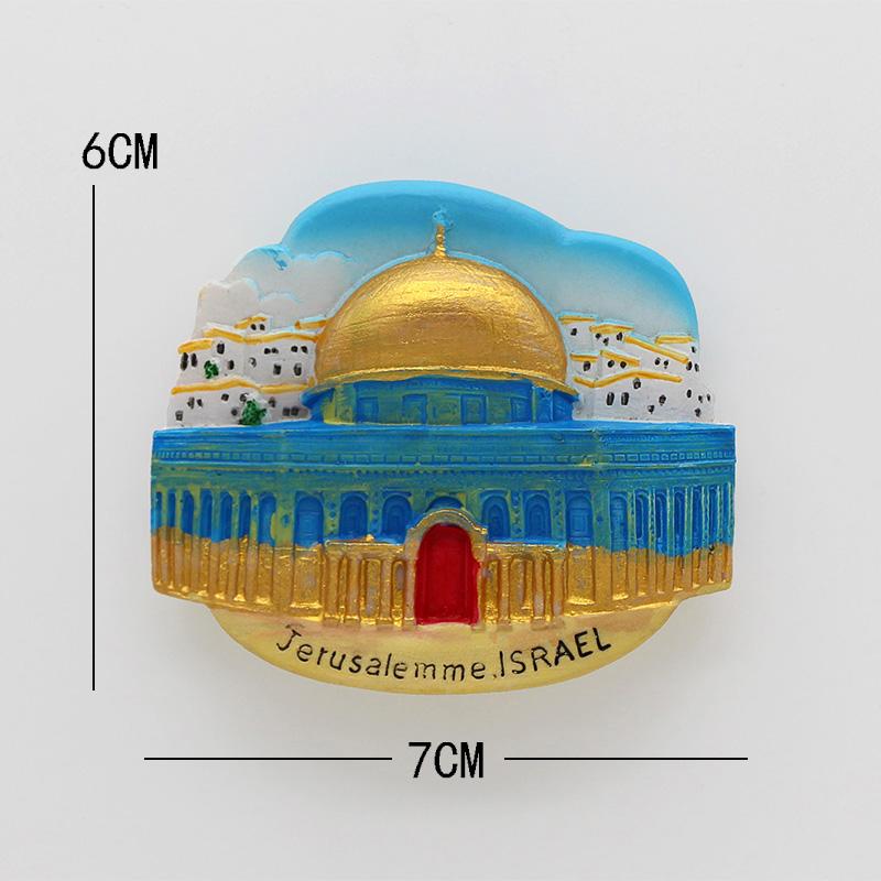 3D Fridge Magnet Magnetic Refrigerator Rome Colosseum Dubai Slovakia Israel Dubai Italy Tourism Souvenir Home Decoration Sticker