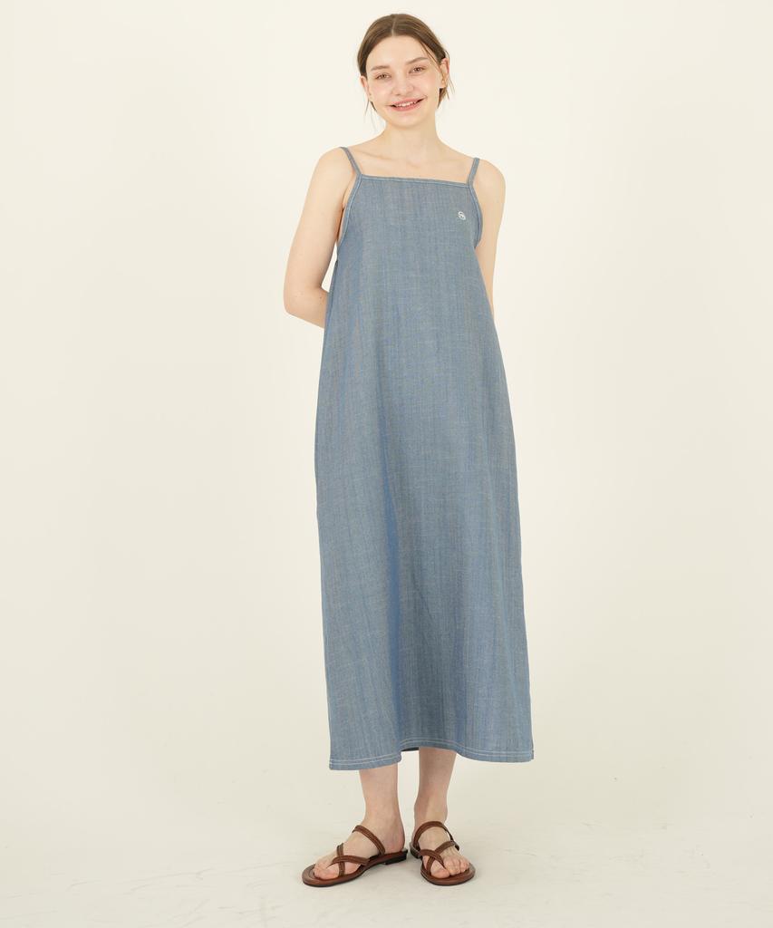 THE-ABON Beach Oka Denim Dress Dark Blue