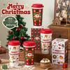 Christmas Santa Snowman Ceramic Mug with Lid