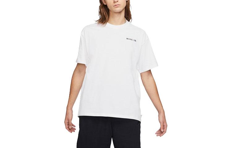 

Nike T Shirts Men s White Crew Neck Moderate Straight Fit DD1305-100 XL