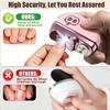 2026 Multifunctional Electric Nail Clipper 2 in 1 Auto Trimmer Polisher 2 Speed LED Light Rechargeable for Kids Adults Home Use Portable Nail File