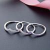 925 Sterling Silver Diamond Zircon Women's Minimalist Luxury Ring – Stackable for Index or Pinky Finger.