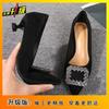 Women's Shoes Spring and Autumn 2025 New Low-heeled Single Shoes Women's Versatile and Sexy 5cm 3cm Stiletto Cat Heel Small High Heels
