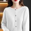 Women's Plus Size Wool Cashmere Cardigan - Cozy Autumn/Winter Knitwear Sweater