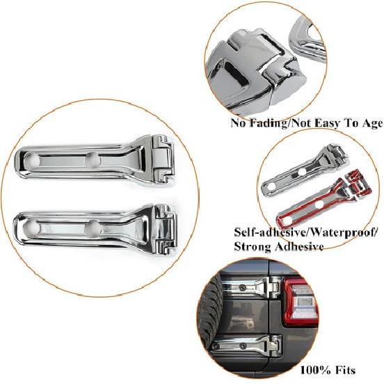 Chrome Car Spare Tire Bracket Hinge Cover Trim for Jeep Wrangler JL Accessories