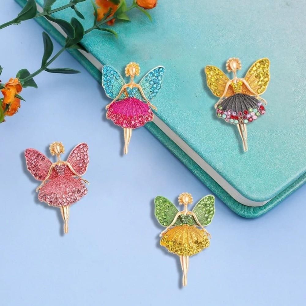 Colorful Ballet Brooch Rhinestone Jewelry Lapel Pin Accessories New Collar Lapel Pin