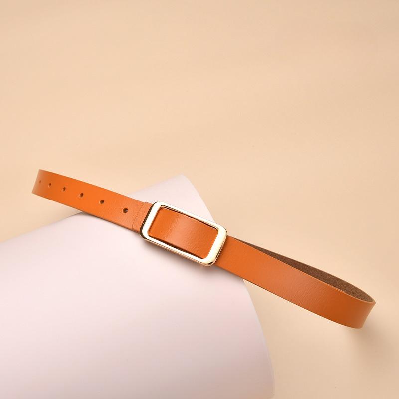 

Новый женский ремень с круглой пряжкой и прорезями, декоративный ремень для джинсов, поясная печать, универсальный ремень из натуральной коровьей кожи, женский ремень с гладкой пряжкой 105cm