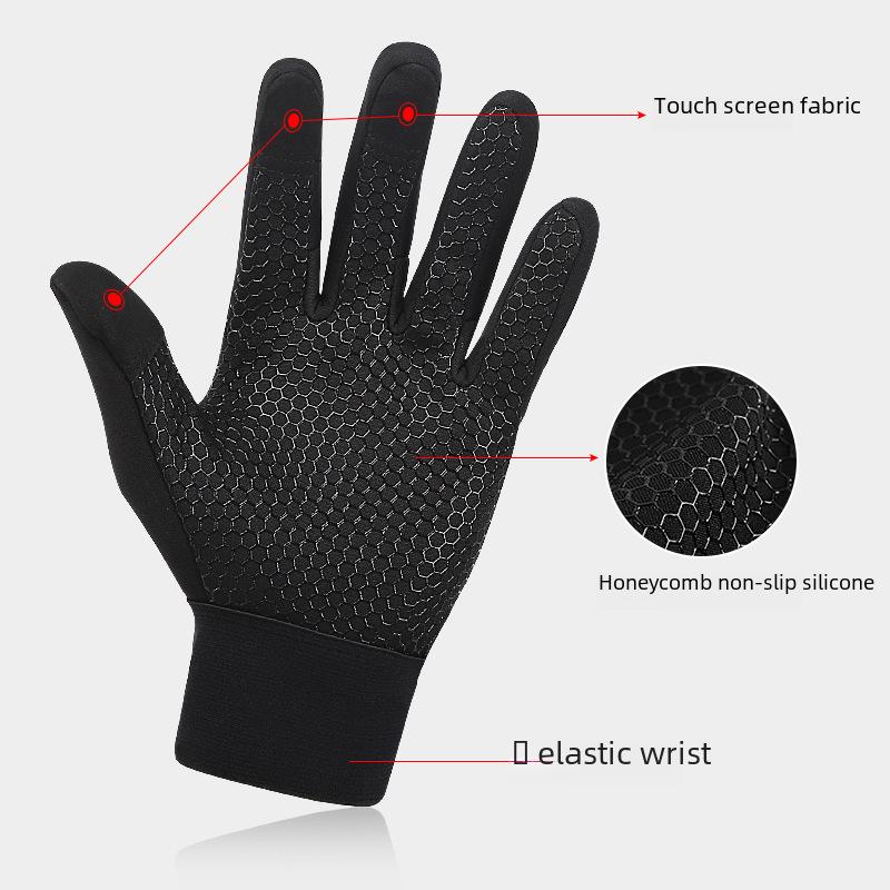 Unisex Kış Silikon Kaymaz Dokunmatik Ekranlı Kayak ve Bisiklet Eldivenleri - Kalın, Sıcak, Açık Hava Sporları Ekipmanları