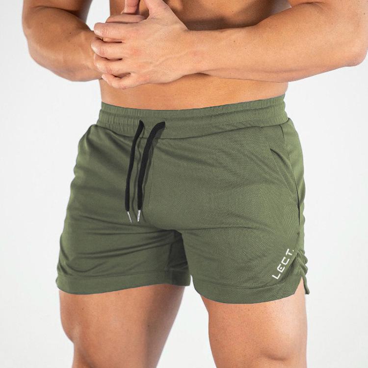 Heren Sneldrogende Elastische Hardloopshorts: Ademend, Driekwartlengte voor Marathon, Sportschool, Squats en Training.