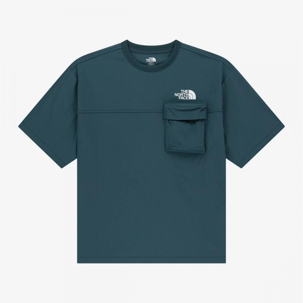 The North Face Aira Pocket Short Sleeve Round Tee Nt7ur18m Deep Blue DEEP BLUE/085