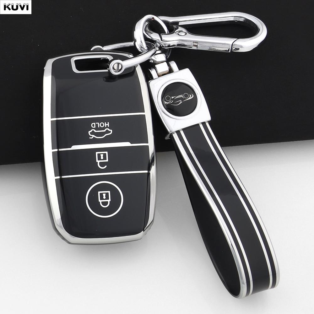 TPU Car Smart Key Case Cover Fob Keychain For 3 4 Buttons Kia Sportage Cerato Optima K2 K3 K4 K5 RIO Picanto Soul Sorento Sedona