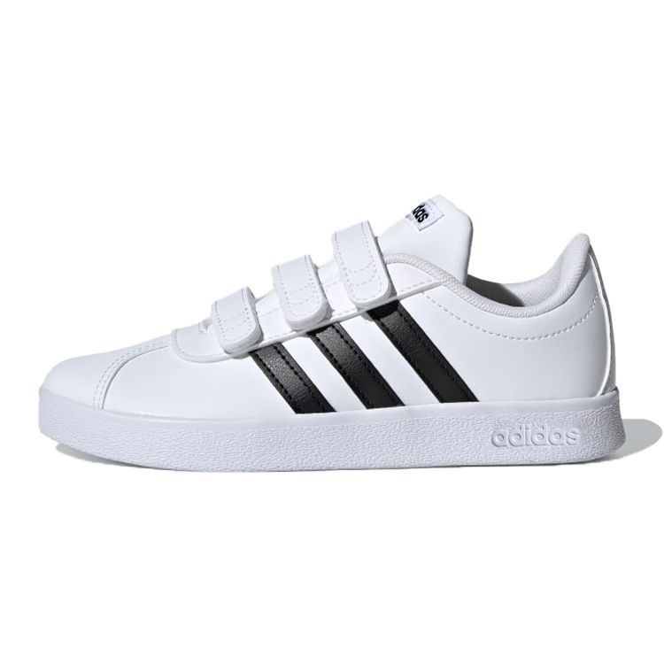 Adidas Vl Court 2.0 Comfortable Lightweight Low-Top Kids Skate Shoes Kids Sneakers White Black DB1837
