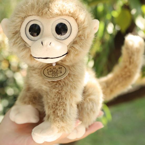 Superweiche Plüschaffenpuppe Entzückendes Design mit großen Augen Langschwänzig