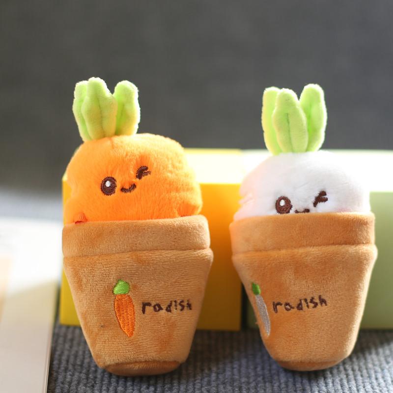 Roztomilý roztomilý mrkevový králíček přívěsek plyšová hračka panenka květináč králík školní taška závěsná dekorace klíčenka