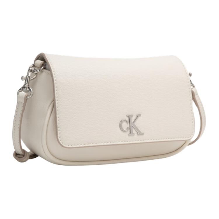 Calvin Klein Ss25 Metal Letter Chain Shoulder Bag Women Shoulder Bag Milk-White 4K3034G-67U