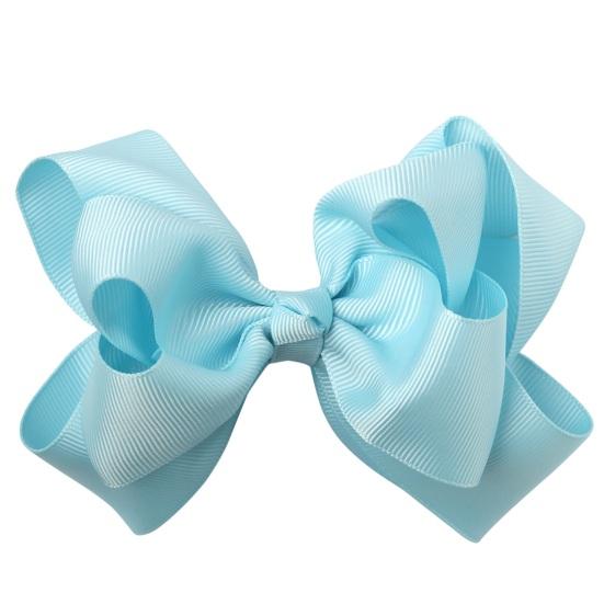 Bow Hairpin Safety Alloy Hair Clip with Burr-Free Metal Spring Double-Layer Threaded Webbing Bow Kids Non-Slip Hair Accessory
