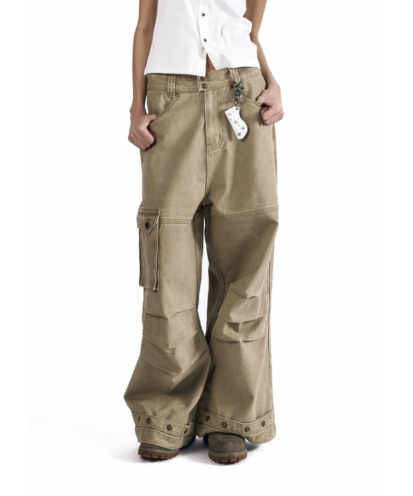AAKAM Cowboy Chaps Cotton Pants (Beige)