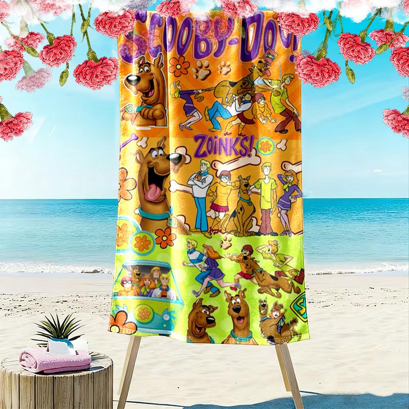 Scoobydoo Print Beach Towel, Large Soft Quick Dry Towel for Beach Camping Swimming