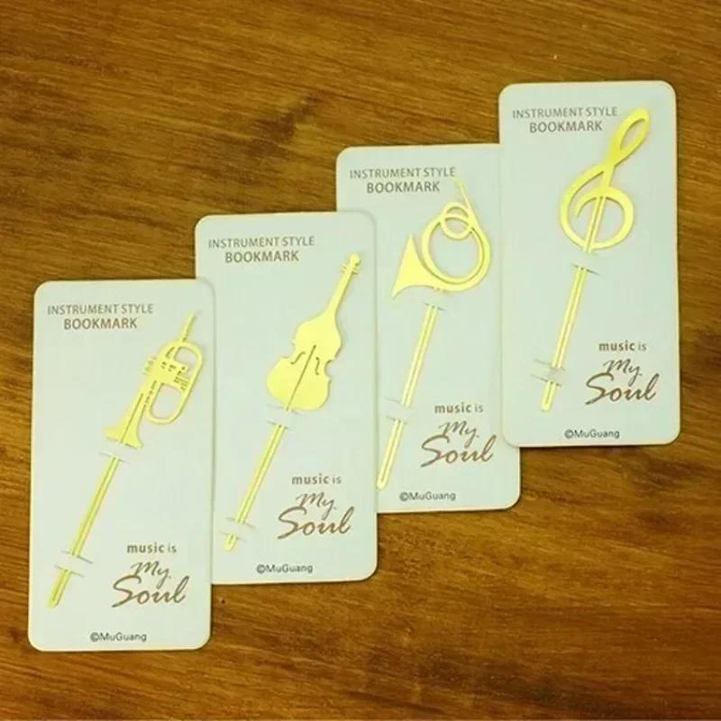 1/3pcs Sets Creative Metal Music Bookmark Exquisite Winter Flower Musical Instruments School Supplies Business Piano Book Holder