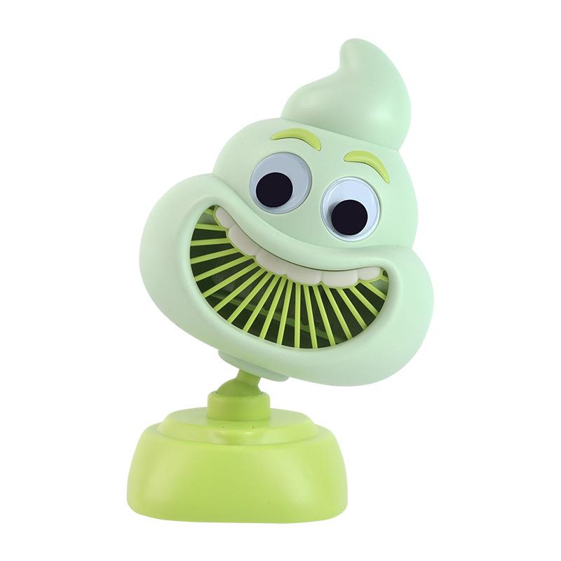2026 Cartoon Desktop USB Rechargeable Fan: Portable, Adjustable Angle, Powerful Wind 10*9*14cm