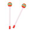 2Pcs Drum Sticks Round Felt Mallet EVA Orff Hand Percussion Beat Toy Rainbow Color