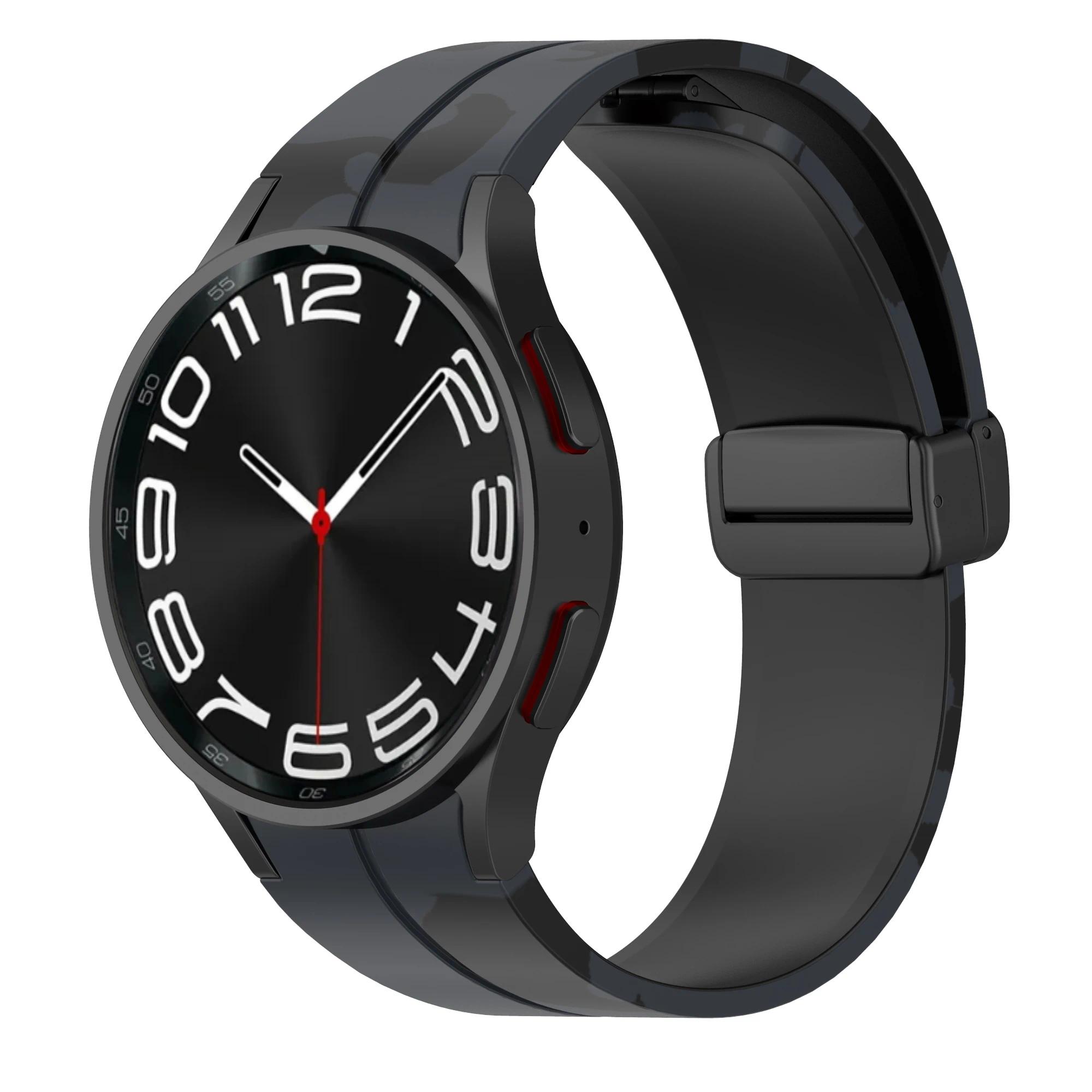 

Силиконовый ремешок для Samsung Galaxy Watch 7/6/5/4 40мм 44мм/Classic 47мм 43мм Камуфляжный браслет для Samsung Watch 5pro 45мм Ремешок Watch 4-5-6-7