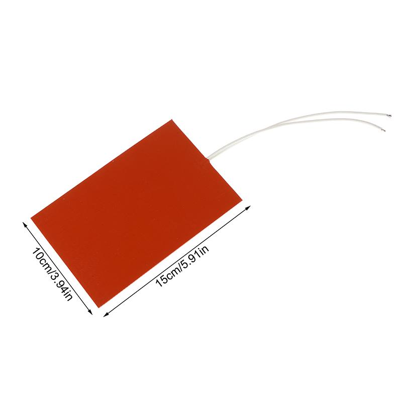 60W 12V Silicone Heating Pad For 3D Printer Square Rubber Heat Mat Flexible Waterproof Heated Bed Plate