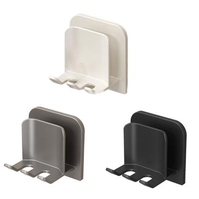 Modern Toothbrush Storage Rack Rustproof Adhesive Wall Mount Waterproof Bathroom Shelf for Multiple Brushes