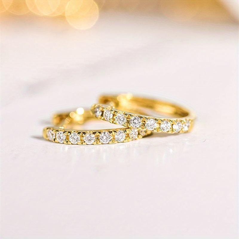 1Pc Fashionable Light Luxury Style Ear Buckles, Exquisite Micro-inlaid Synthetic Zircon Jewelry, Elegant Earrings for Daily Wear