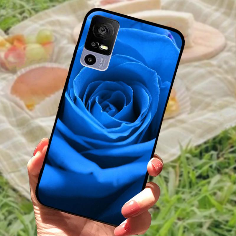 For TCL 40R Case TPU Soft Silicone Marble Phone Cover Case for TCL 405 406 408 403 TCL40R Shockproof Funda Love T771K Bumper