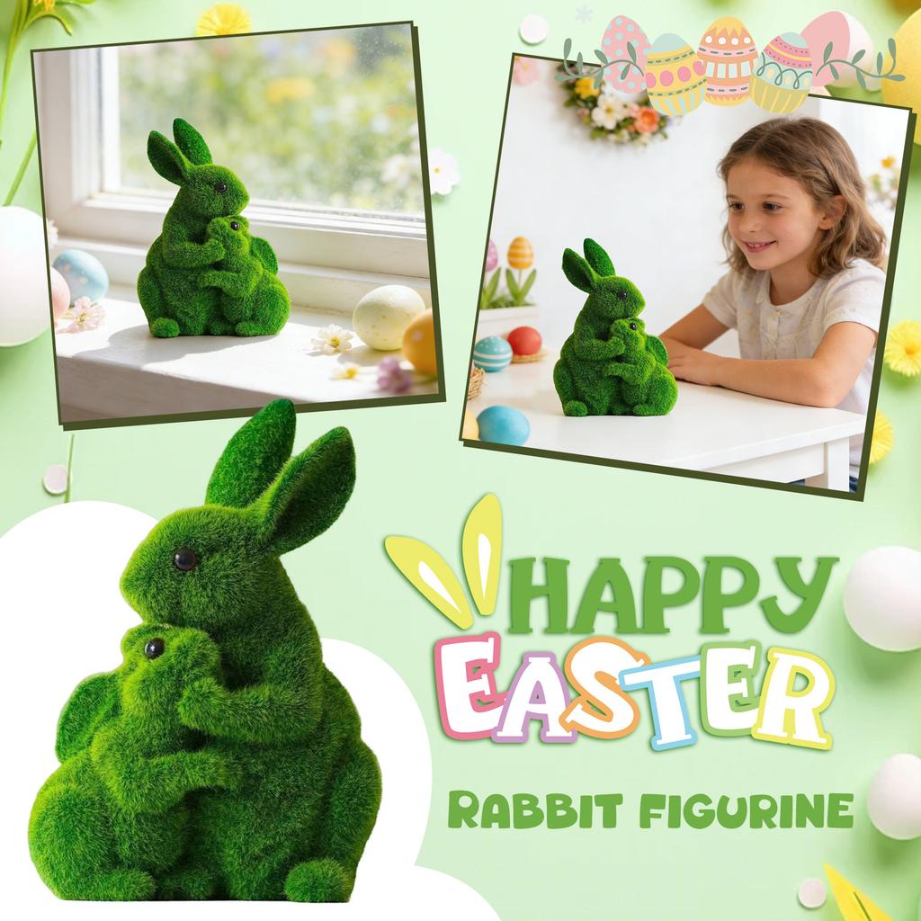 Animal Like Flocked Ornaments, Simulated Moss Figurines