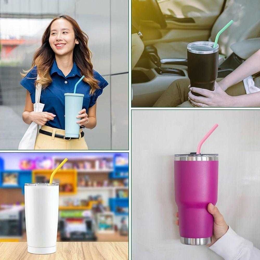 6Pcs Tea Coffee Juice Straw Head Silicone Suction Nozzle for 8mm Stainless Steel Straw