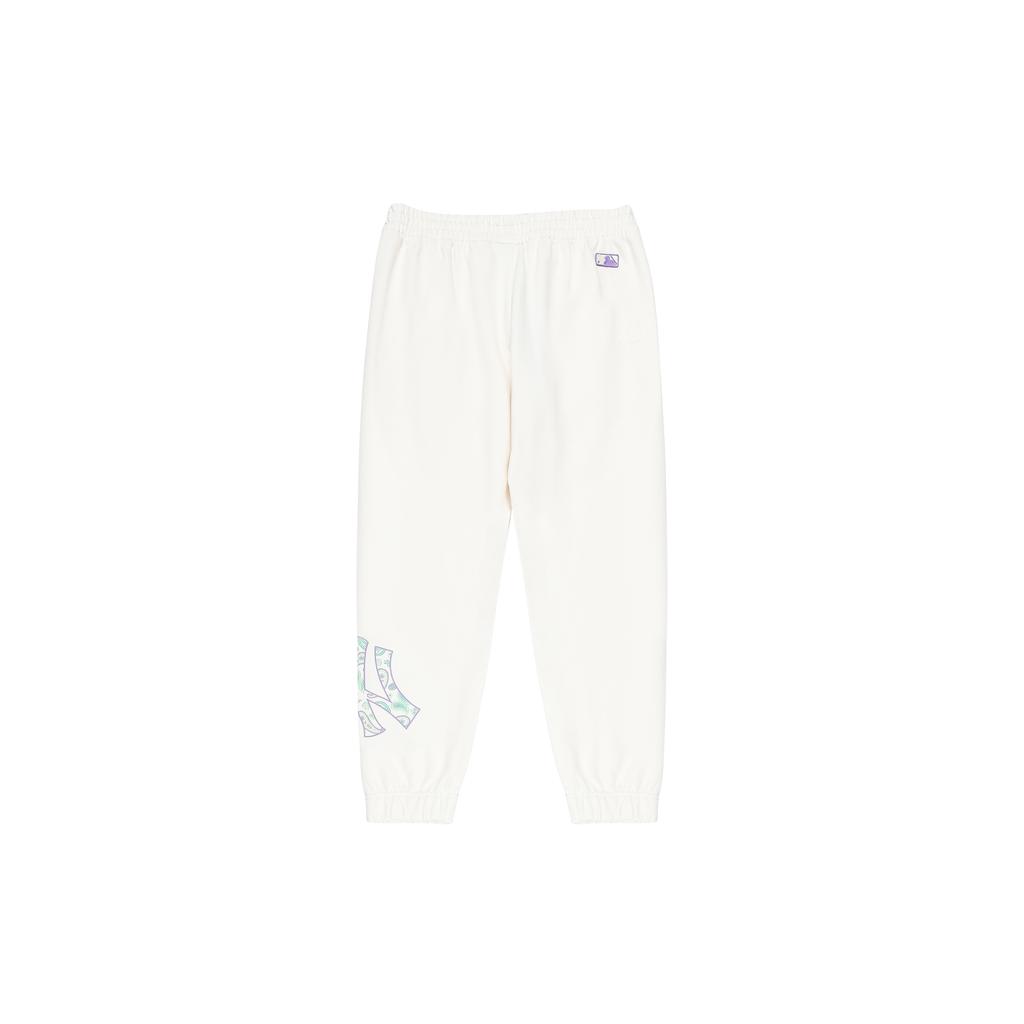 New MLB Paisley Knitted Sweatpants Unisex Ecru 3APTI0126-50CRS