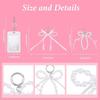 Stylish Hard Acrylic Photocard Holder Pearl Bow Transparent Photocard Case Protective Decorative ID Card Case Bank Card