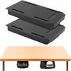 2pcs Under Desk Drawer, Table Hidde-n Slide Out Pencil Holder Self-Adhesive Desk Drawer Storage Tray Attachable for Stationery Home Office School
